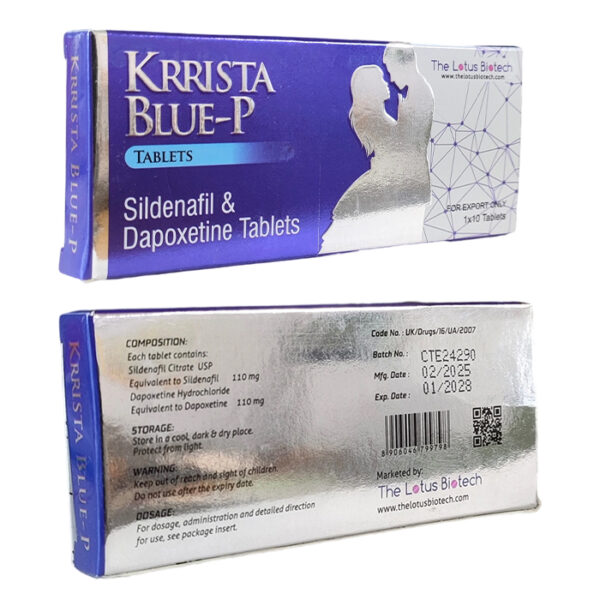 印度進口 巔峰藍P雙效片 KRRISTA BLUE-P 超級威而剛雙效 增硬助勃+延時持久